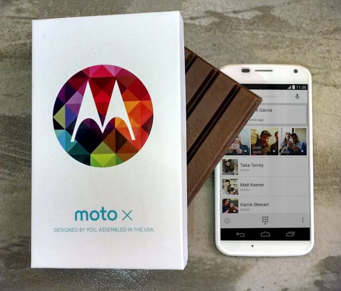 Moto X smartphone.