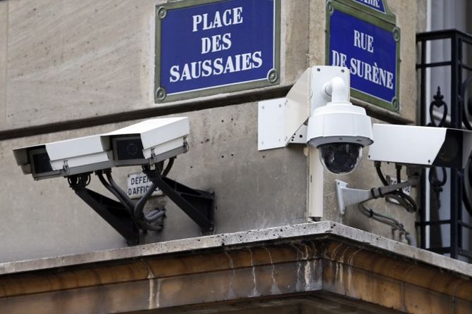 Security cameras.
