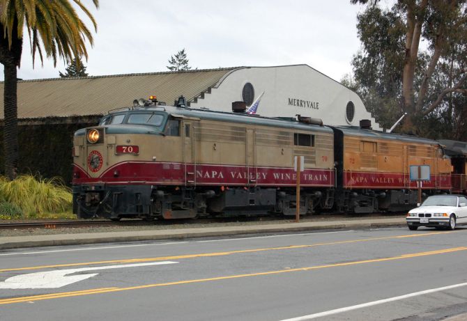 Napa Valley Wine Train Diesel locomotive.