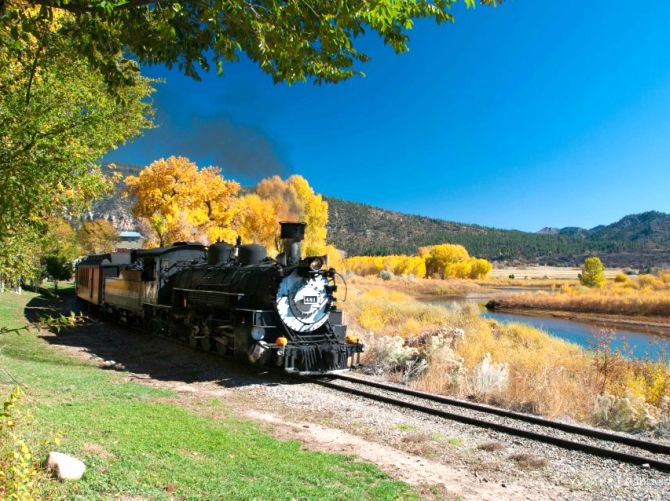 Silverton Appreciation train along the Animas River.