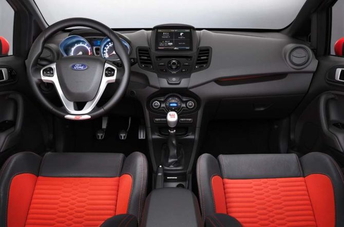 Ford Fiesta hatch interior.