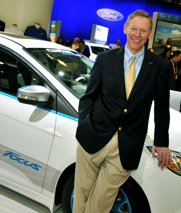 Alan Mulally, Ford Motor Company, President and CEO, visited the Ford display during NADA Convention and Expo.