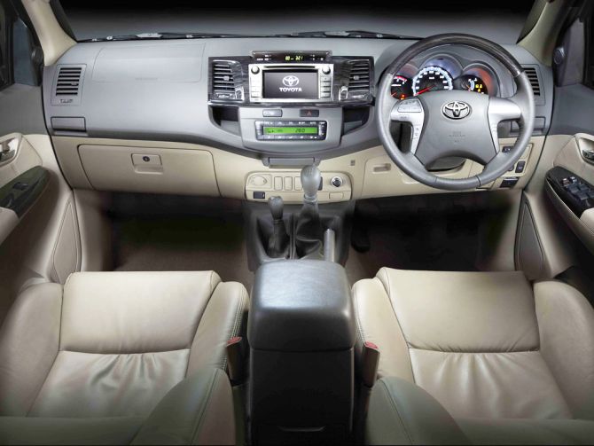 Toyota Fortuner interior.