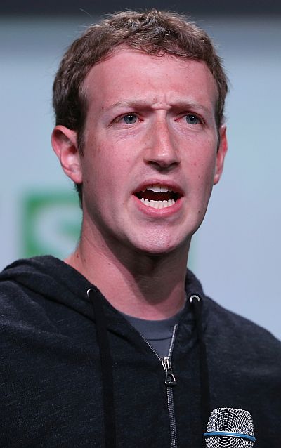 Facebook founder and CEO Mark Zuckerberg speaks during a conference.
