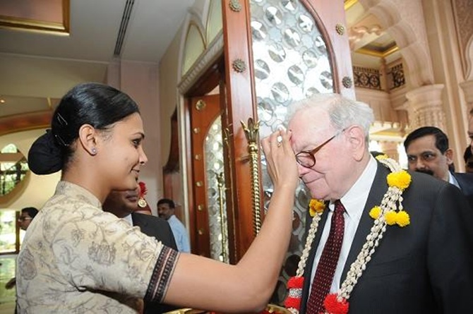 Warren Buffet  at The Leela Palace, Bangalore