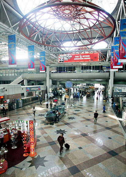 view of the lobby of Sentral Station in Malaysia's Kuala Lumpur Sentral.