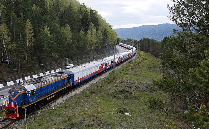 A Russian train on a unique mission!