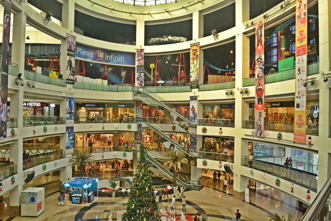 A shopping mall.