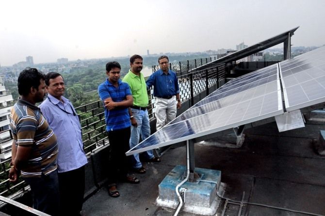 Avijit Ghosh with his team at SIRSA rooftop