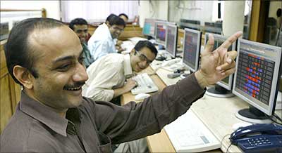 Stock traders react
