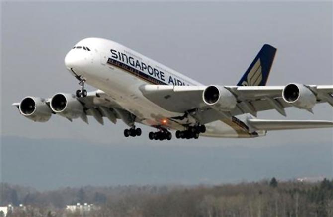 A Singapore Airways aircraft