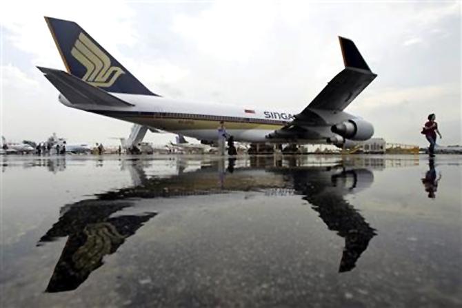 A Singapore Airlines aircraft.