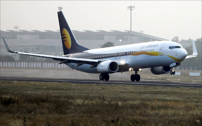 A Jet Airways aircraft