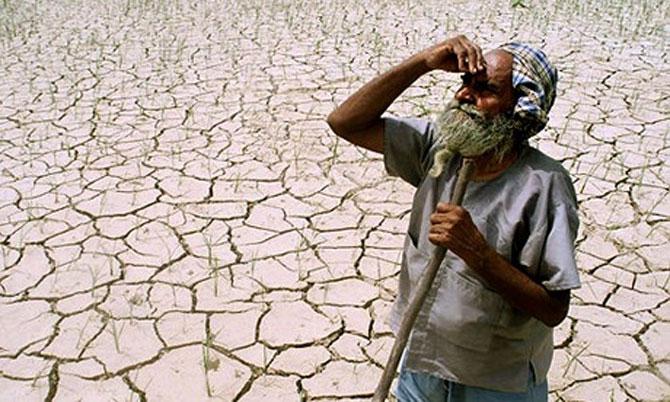 Farmer waiting for the rain