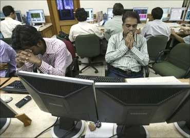 Stock traders react