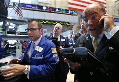 A stock trader at Wall Street