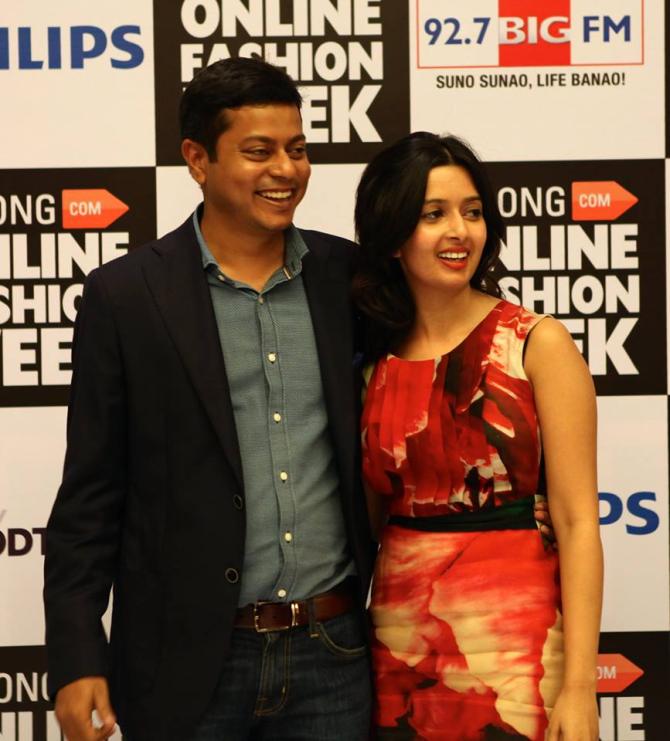 Praveen R Sinha with his wife Shayal Taunk