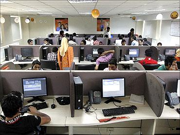 A BPO centre in India