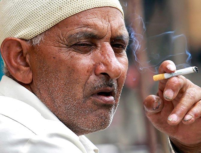 A man smoking