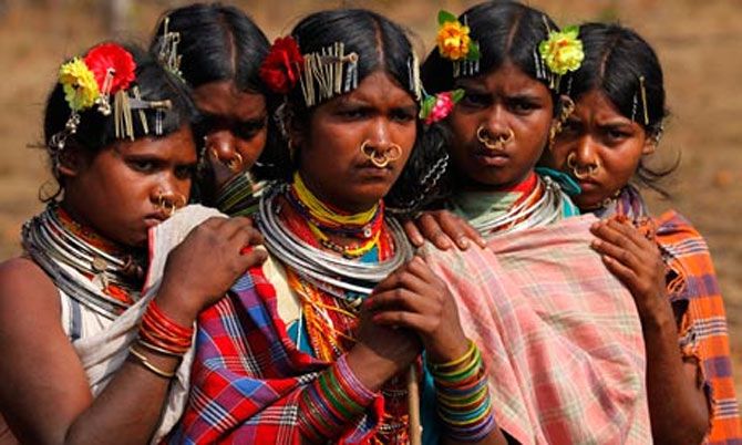  Dongria Kondh tribe from the Niyamgiri hills in Odisha. Photograph Reinhard Krause/Reuters.