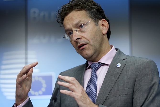 Dutch Finance Minister and Eurogroup President Jeroen Dijsselbloem addresses a news conference after an euro zone leaders summit in Brussels, Belgium, July   13, 2015.