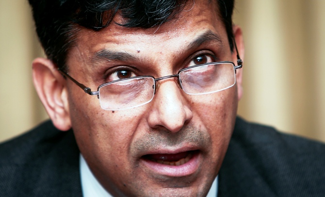 Reserve Bank of India (RBI) Governor Raghuram Rajan speaks during a press conference.