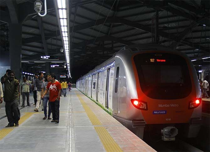 Mumbai Metro I. Photograph: Hitesh Harisinghani/Rediff.com