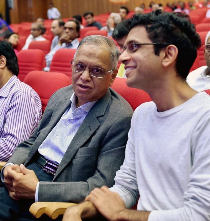 Rohan Murty with his father N R Narayana Murthy.