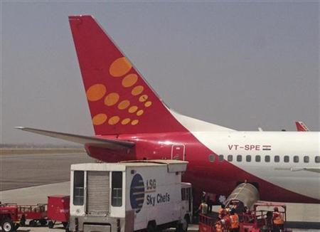 A SpiceJet aircraft