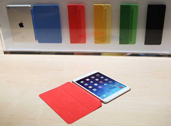 iPad Air on display during an Apple event in San Francisco, California.