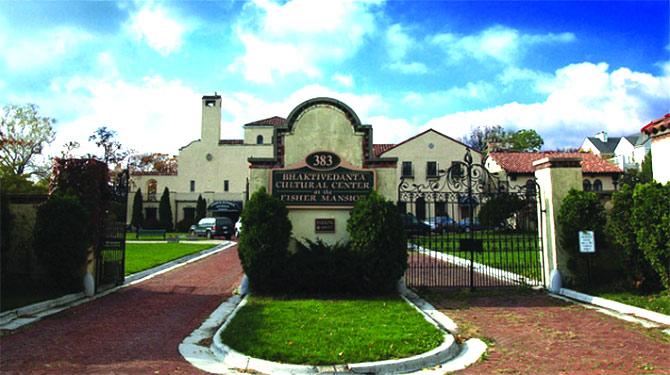 Ambarish Das and Lisa Reuther Dickmeyer purchased the mansion on  the Detroit river that once belonged to automobile tycoon Lawrence Fisher and converted it into Detroit's Bhaktivedanta Center.