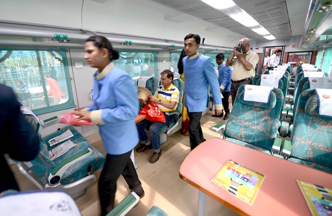 Passenger amenities have been bettered in new trains