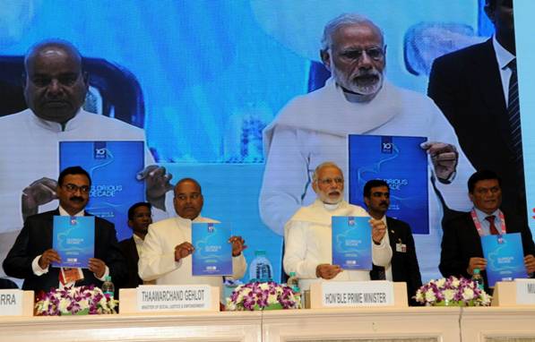 Prime Minister Narendra Modi at the National Conference of Dalit Entrepreneurs, organised by the DICCI, in New Delhi on December 29, 2015.