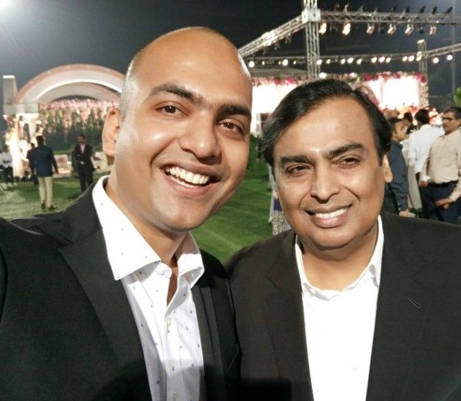 A selfie with the most powerful businessman in India, Mukesh Ambani
