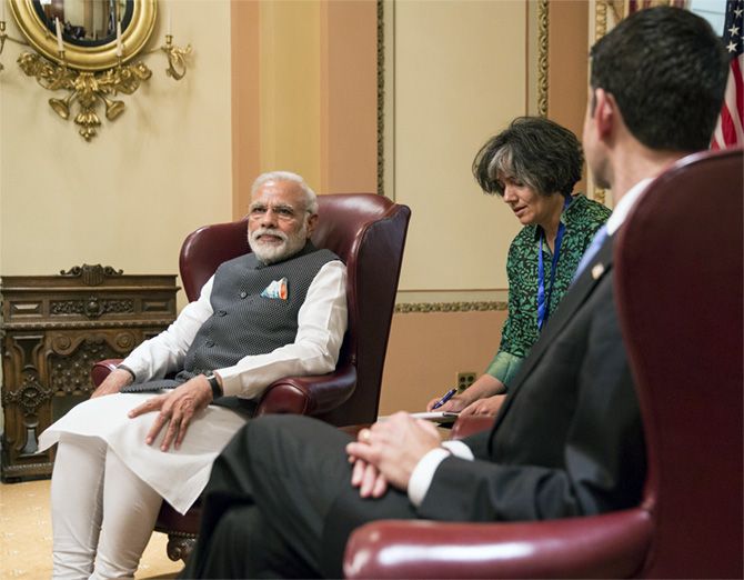 Prime Minister Narendra Modi with Speaker Paul Ryan.