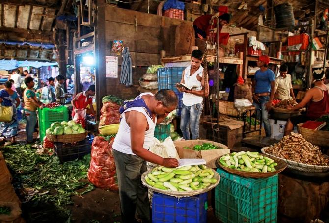 A vegetable market