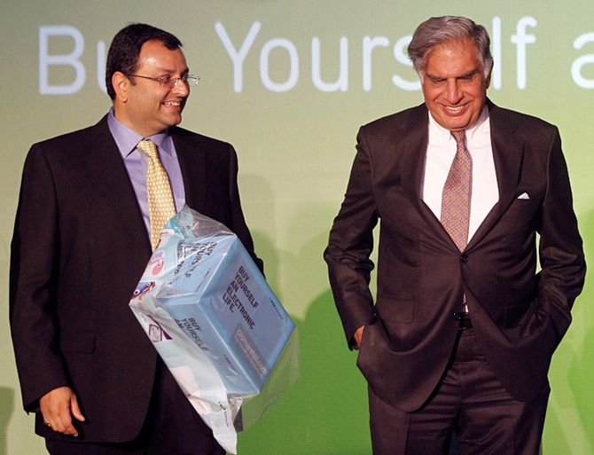 April 23, 2012, Cyrus Mistry, then deputy chairman of the Tata group, with Ratan Tata, then and now chairman, Tata Sons