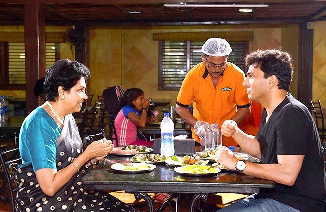 Indra Nooyi and Vikas Khanna