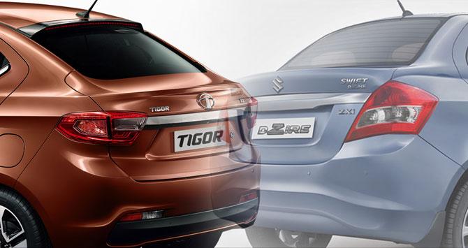 Tata Tigor Vs the Maruti Suzuki Swift Dzire