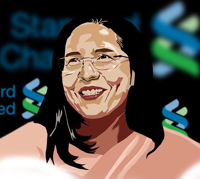 StanChart India CEO Zarin Daruwala. Illustration: Dominic Xavier