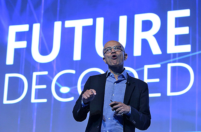 Nadella exhorts Indian firms to develop own tech