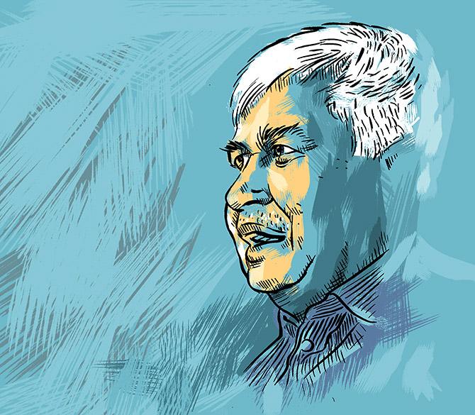 TRAI Chairman Ram Sewak Sharma. Illustration: Dominic Xavier