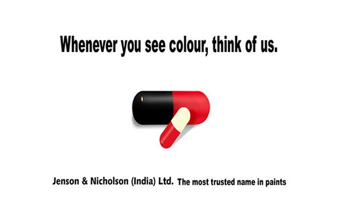 Jenson and Nicholson paint ads: Whenever you see colour think of us