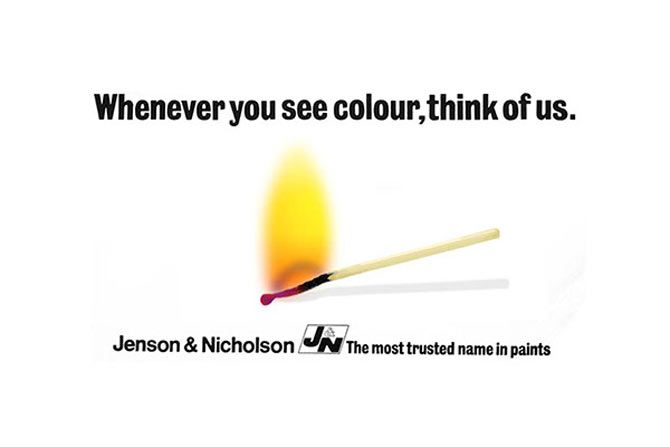 Jenson and Nicholson paint ads: Whenever you see colour think of us