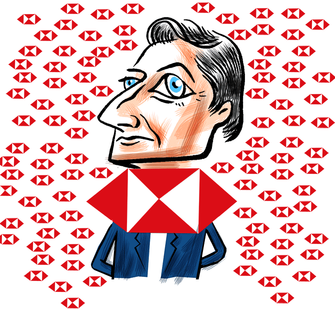 Stuart Milne, HSBC CEO. Illustration: Dominic Xavier