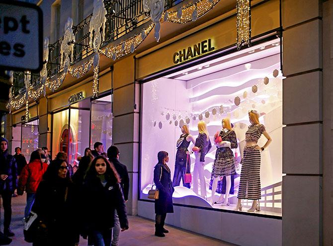 Shop in Paris and London from Mumbai. Photograph: Henry Nicholls/Reuters.