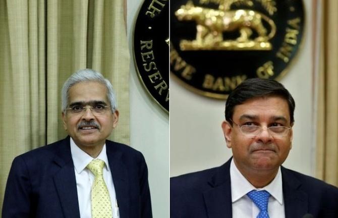 Shaktikanta Das, the new RBI governor, left, and Dr Urjit R Patel, who resigned with 'immediate effect' as RBI governor on December 11, 2018