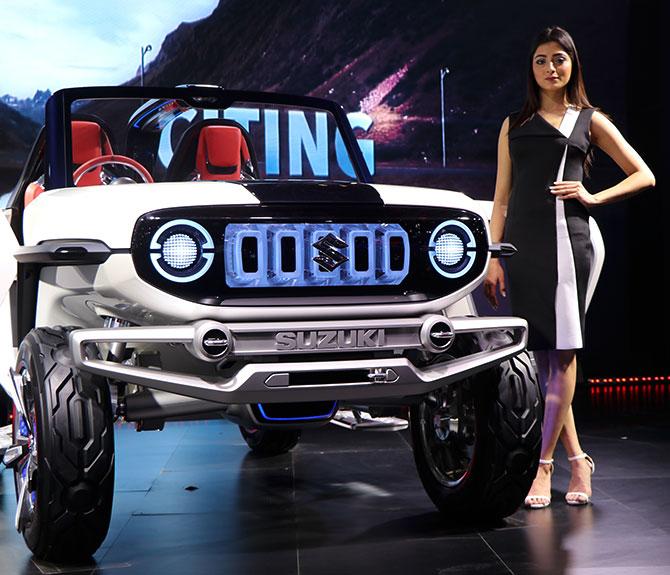 The Maruti Suzuki E-Survivor concept. Photograph: Rajesh Karkera/Rediff.com 