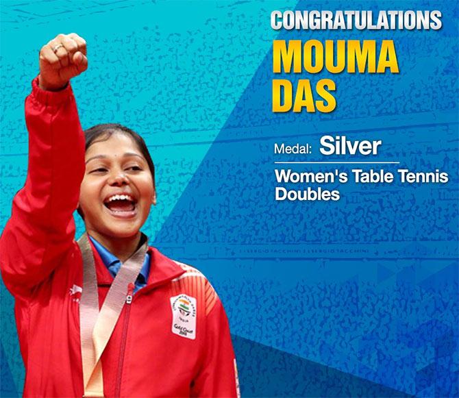 Cheering Mouma Das. Photograph: Courtesy @EdelweissFin/Twitter.