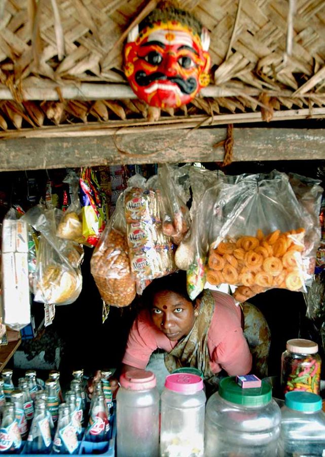 A village shop in Cuddalore district, Tamil Nadu. Photograph: Jagadeesh NV/Reuters.